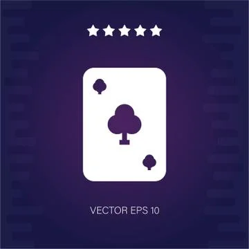 Clubs vector icon Stock Illustration