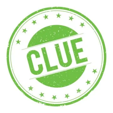 CLUE stamp sign Stock Illustration