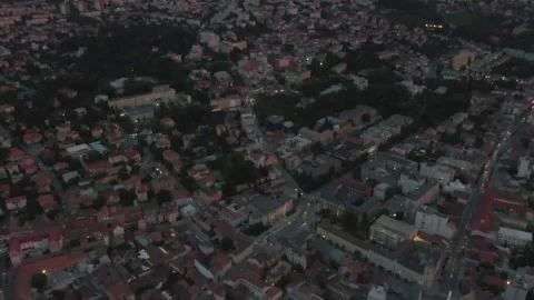 Cluj from above at sunset Stock Footage 259963657