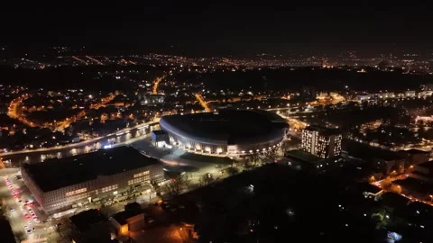 Cluj Arena the night Stock Footage 262437401