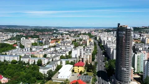 Cluj-Napoca hyperlapse in a very sunny day Stock Footage 131336409