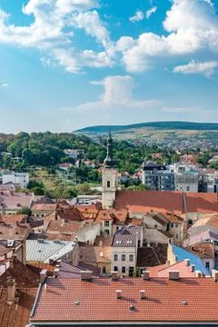 Cluj-Napoca overview viewed from St. Michael's Church in Cluj-Napoca, Romania Stock Photos