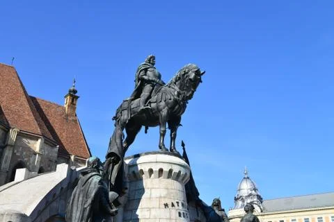 Cluj-Napoca statue Stock Photos