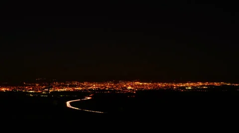 Cluj night time lapse Stock Footage