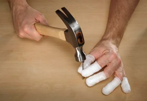 Clumsy carpenter Foto stock