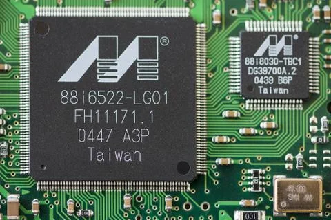 Cluse-up of a microprocessor Stock Photos