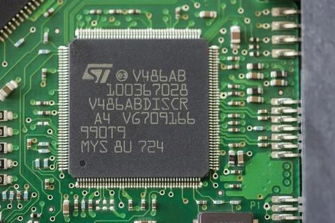 Cluse-up of a microprocessor 스톡 사진