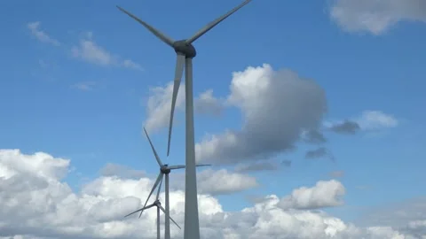 Cluse up Windmills in the Netherlands Video stock 138265963