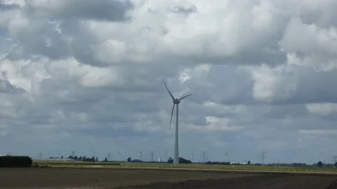 Cluse up Windmills in the Netherlands Stock Footage 138266953