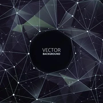 Cluster abstract texture. Computer network wireframe technology and big data Stock Illustration