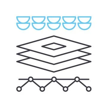 Cluster analysis line icon, outline symbol, vector illustration, concept sign イラスト素材