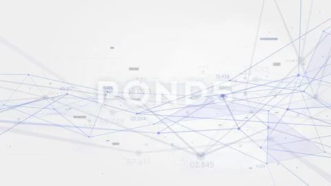 Cluster analysis polygons plexus structure business presentation, computer in Illustration