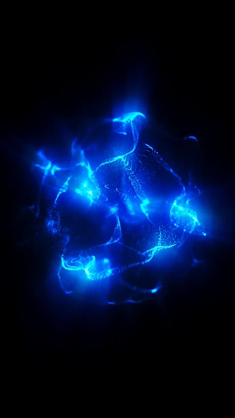 A cluster of blue light pulses and moves organically Stock Footage 320113862