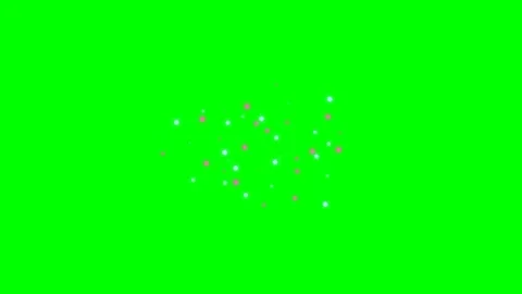 A cluster of colorful polka dots floating against a solid green background Stock-Footage 340267958