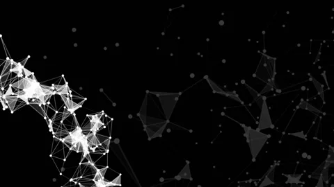 Cluster in the corner of the screen. Digital abstract background. Seamless loop. Stock Footage 101421043