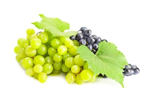 Cluster of fresh grape on the white Foto stock