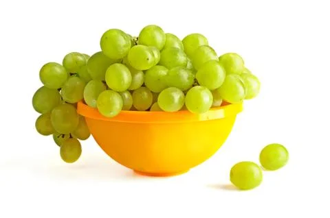 Cluster of fresh grape on the white Foto stock
