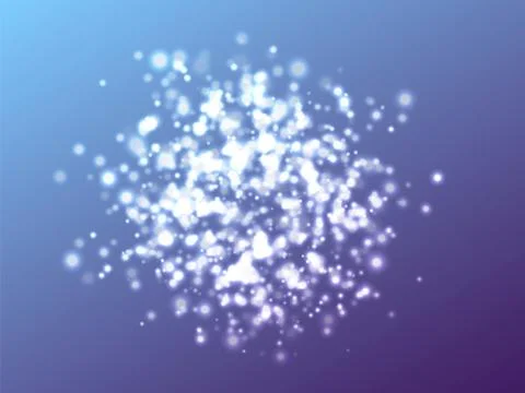 A cluster of glowing lights of different sizes. Starlight. The city lights at Stock Illustration