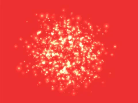 A cluster of glowing lights of different sizes. Blurred lights. The city ligh Stock Illustration