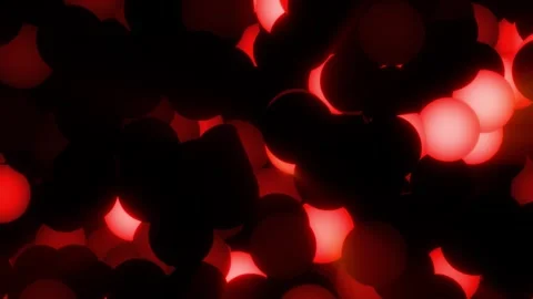 Cluster of glowing red spheres creating a dramatic abstract composition Stock Footage 324515568