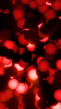 Cluster of glowing red spheres creating a dramatic abstract composition wit.. Stock Illustration
