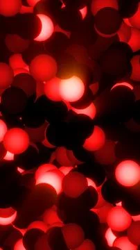 Cluster of glowing red spheres creating a dramatic abstract composition wit.. Stock Illustration