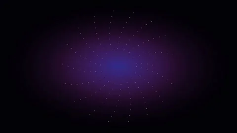 A cluster of glowing white dots centered on a dark purple gradient background Stockbeeldmateriaal 338310235