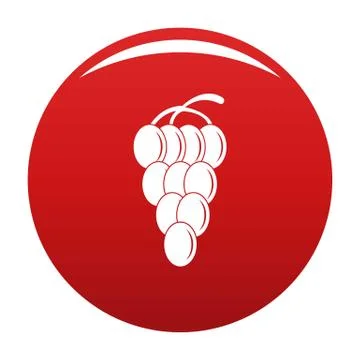 Cluster grape icon red Stock Illustration