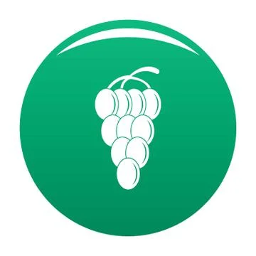 Cluster grape icon vector green Stock Illustration