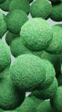 Cluster of Green Wire Spheres Stock Illustration