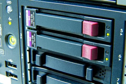 Cluster of hard drives Foto stock