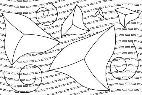 Cluster of icebergs in the middle of the rough ocean between spiral waves. .. イラスト素材