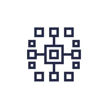 Cluster icon, complicated array, technology vector イラスト素材