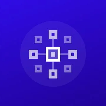 Cluster icon, complicated array, transparent design Stock-Illustration