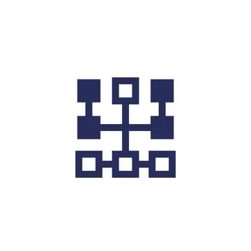 Cluster icon on white, vector pictogram Stock Illustration