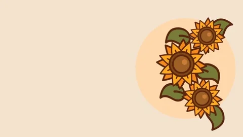 Cluster of Leaning Sunflowers Stock Footage 336062350