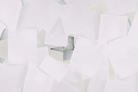 Cluster of overlapping blank sheets is revealing airplane blueprint on graph Stock Photos