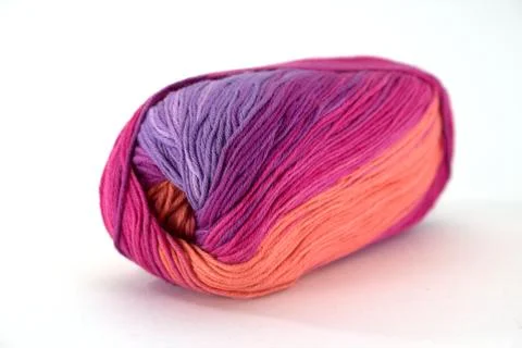 Cluster of sectional yarn for needlework on a white background Foto stock