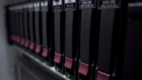 Cluster Server Data Room. HDD sata datacenter. 動画素材 103262314