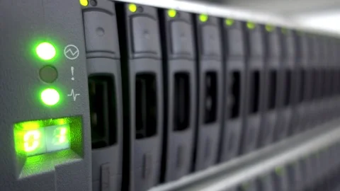 Cluster Server Data Room. HDD sata datacenter. 動画素材 103452882