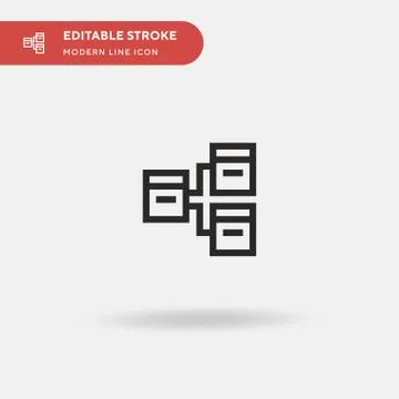 Cluster Simple vector icon. Illustration symbol design template for web mobil Stock-Illustration