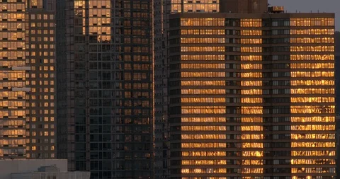 A cluster of skycrapers in abstract. Video stock 95906952