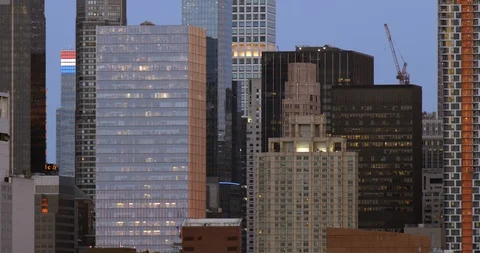 A cluster of skycrapers in abstract. Video stock 95907454