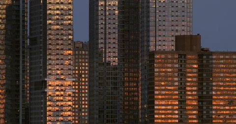 A cluster of skycrapers in abstract. Video stock 95909440