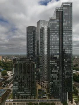 Cluster of Skyscrapers Stock Photos