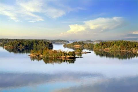Cluster of small islands Stock Photos