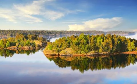 Cluster of small islands Stock Photos