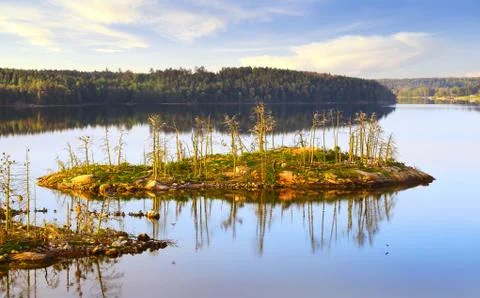 Cluster of small islands Stock Photos