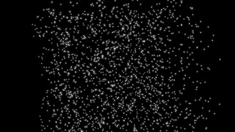 Cluster of small white glowing particles slowly expanding outwards Stock Footage 327625046