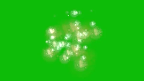 A cluster of sparkling lights on a green background Vídeos de archivo 331103782
